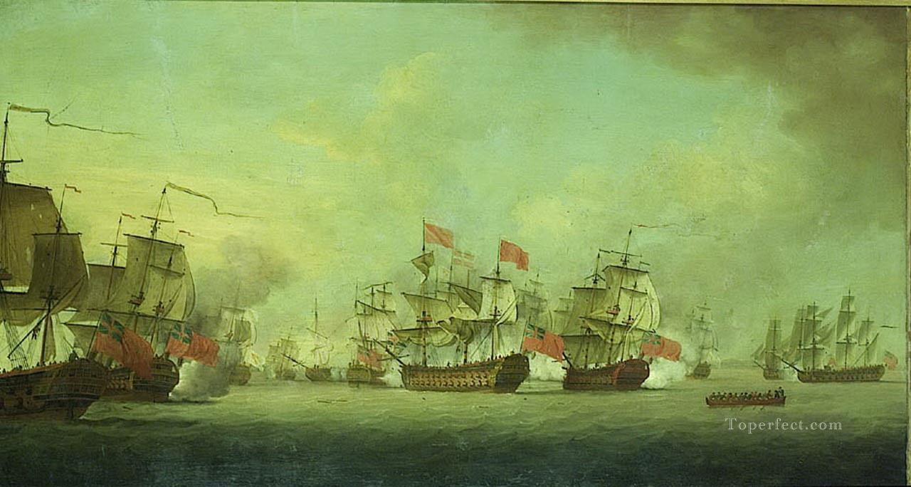 Knowles Action Naval Battles Oil Paintings